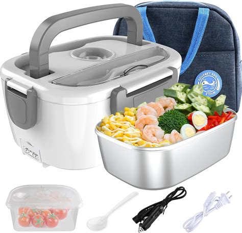 Electric Lunch Box Food Heater, 2 in 1 Portable Heated Lunch 